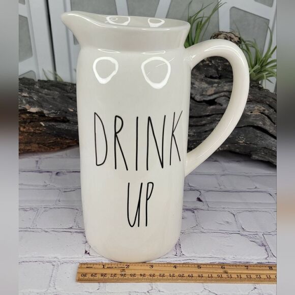 Rae Dunn DRINK UP Ceramic Pitcher - Picture 6 of 6